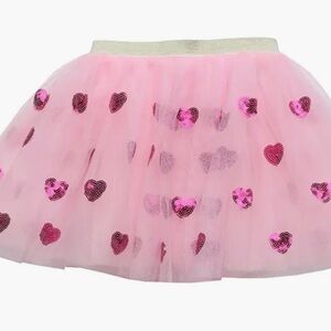 Pink Heart Tulle Skirt